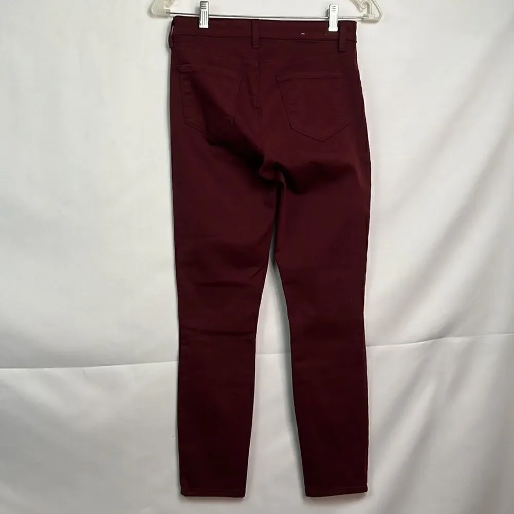 L’Agence Burgundy Margot High rise Garnet Jeans size 26 NWOT